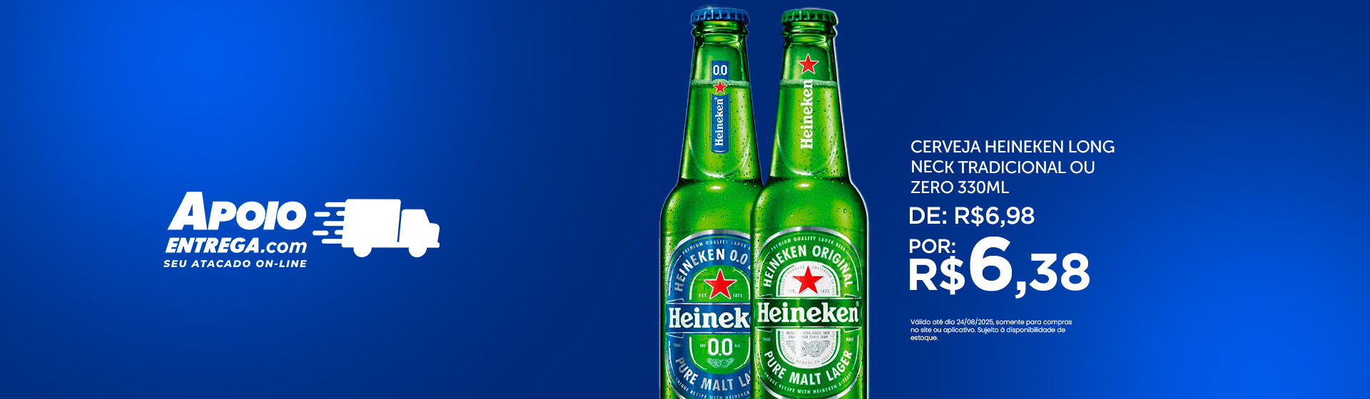 Cerveja Heineken Long Neck Tradicional ate 24/08